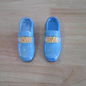 Official Elvis "Blue Suede Shoes" Salt & Pepper Shakers Vintage Collectible EPE